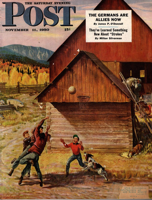 1950 Saturday Evening Post November 11-UCLA football; Montevideo; Marine Squad 2
