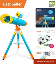 Kids Projector Telescope with 24 Space Images & Educational Activity Book