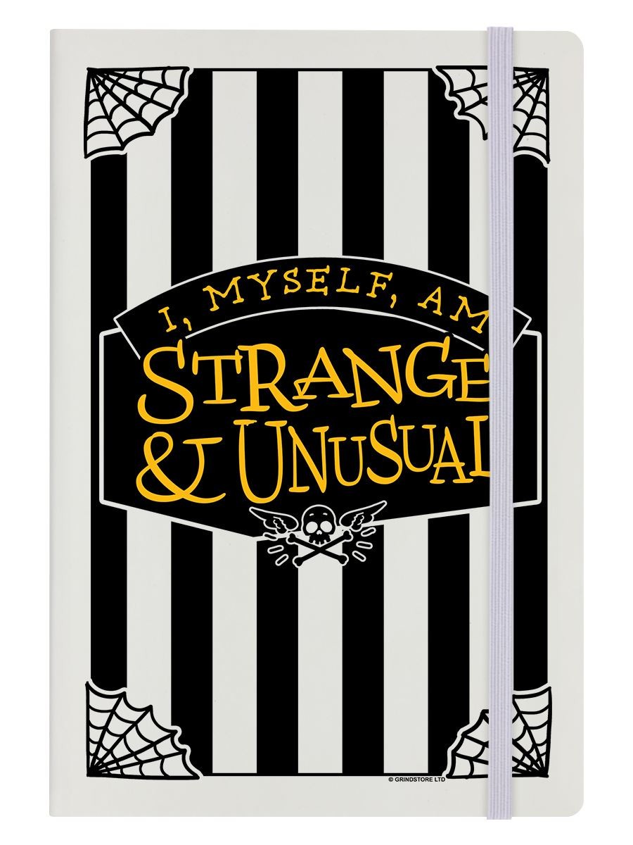 I, Myself, Am Strange & Unusual Cream A5 Hard Cover Notebook