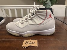 Air Jordan 11 Retro 'Platinum Tint' Sail University Red Men's US 12 NO INSOLES