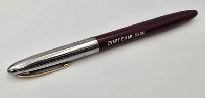 Vtg W.A. Scheaffer 14K NIB Snorkel Fountain Pen Burgundy Palladium Silver 5.5''