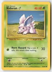 Nidoran M 55/102 Base Set Unlimited Common