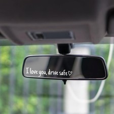 Rear View Mirror Stickers Car Decals 3PCS Vinyl Mirror Sticker Interior White