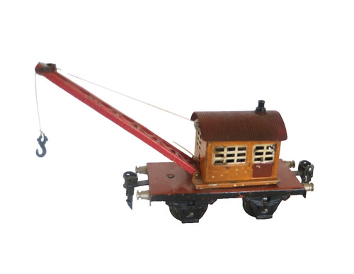 AC5258: Alte Märklin Spur 0 Kranwagen / Waggon 1668 Blech | Condition: Gebraucht