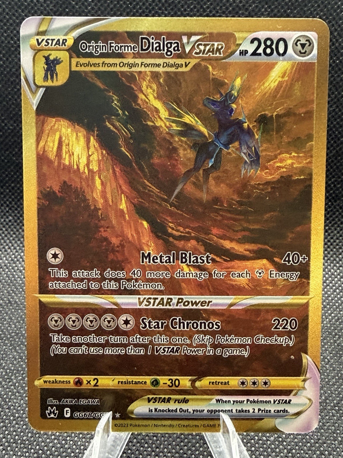 Origin Forme Dialga VSTAR GG68/GG70 Pokemon Crown Zenith Galarian Gallery NM