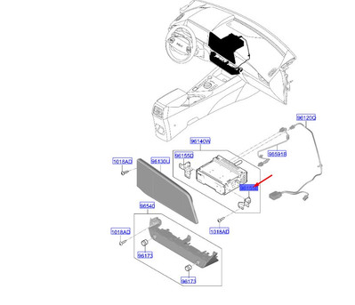 KIA NIRO MK2 Audio-Montagehalterung rechts 96176AT000 NEU ORIGINAL