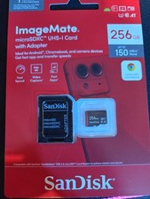 SanDisk ImageMate 256GB MicroSDXC UHS-1 150 Mbs with Adaptor Brand New Sealed