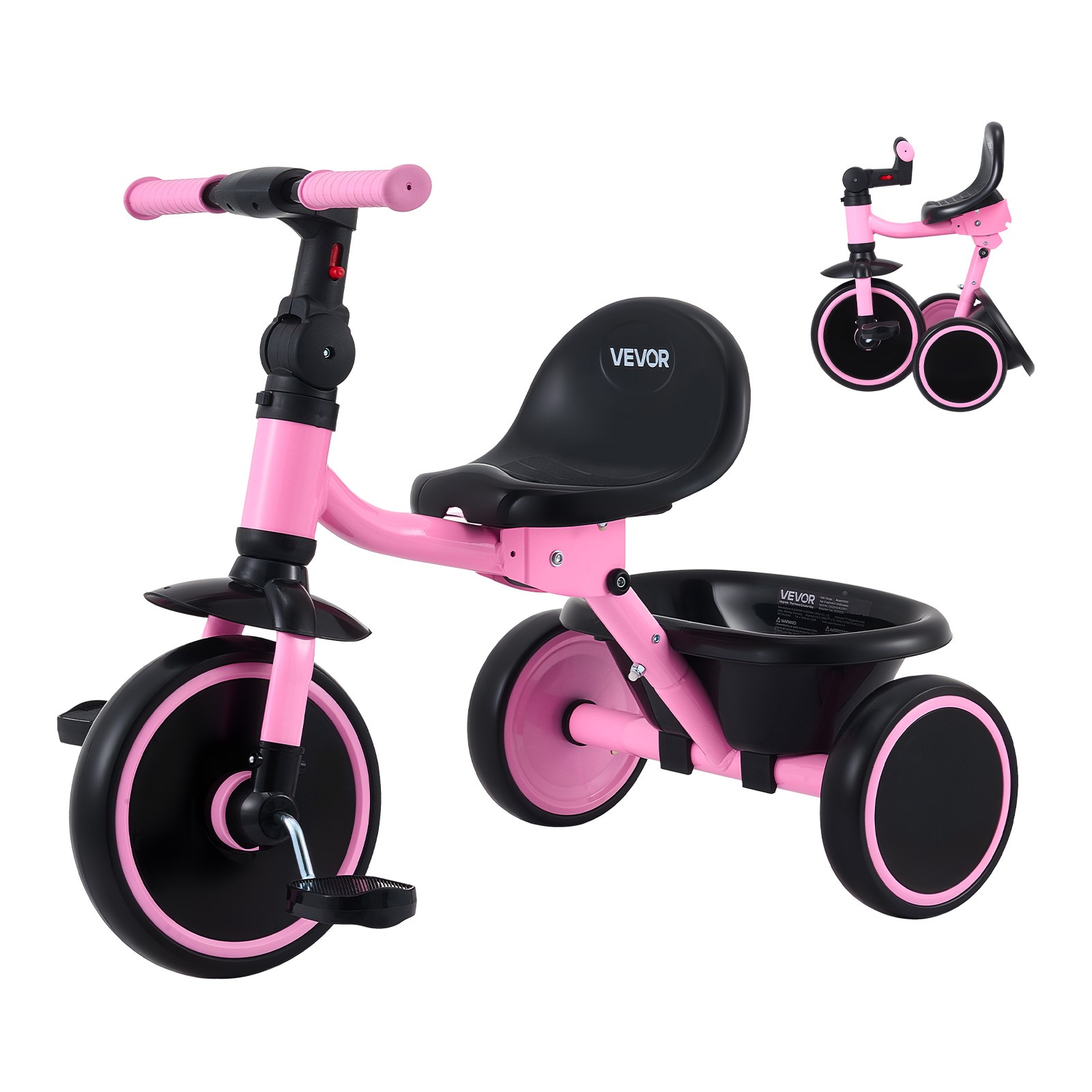 Tricycle pour enfant 2-5 ans pliable Uimoso pour apprendre le vélo en sécurité