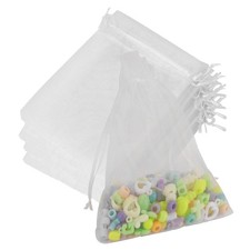 50 Pcs 5x7 Inch Sheer Organza Bags Party Favor Mesh Bags with Drawstring