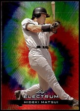 2024 Leaf Electrum #34 Hideki Matsui Silver Board with Tie-Dye Skin #/75 F3