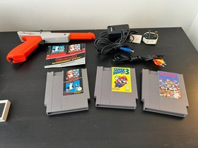 Nintendo NES Bundle - Region Free Console w/ Games, 2x Controllers, Zapper, +