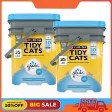 2 Pack Purina Tidy Cats Glade Clear Springs, Odor Control, Clumping Cat Litter