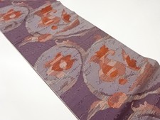 7585320: JAPANESE KIMONO JAPANESE NAGOYA OBI / CHIKUZEN HAKATA / WOVEN ABSTRACT