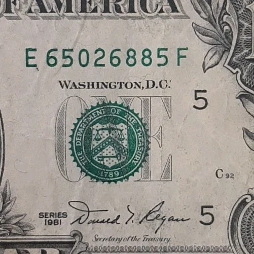 1981 GEORGE WASHINGTON ONE DOLLAR BILL $1 RICHMOND VIRGINIA 65026885 - Image 3 of 4