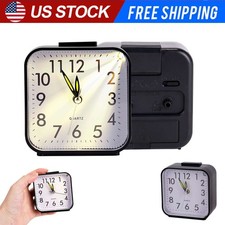 Small Desk Travel Alarm Clock Analog Battery ...