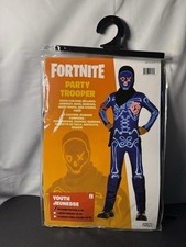 Fortnite Party Trooper Costume Cosplay Youth Medium 8-10