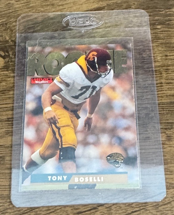 1995 Skybox Impact Tony Boselli Non Auto Rookie Card #170 Jaguars Legend, HOF