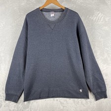 VTG 90's Russell Athletic Essential Blue Gray Blank Crewneck Sweatshirt Men  s LT
