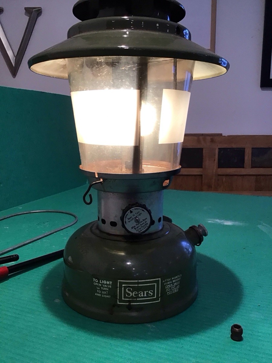 Vintage Sears Big Hat Avocado Coleman Lantern 00/72 Model 72217