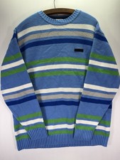 VINTAGE Y2K SOUTHPOLE STRIPED XL SWEATER PULL OVER MENS BLUE GREEN