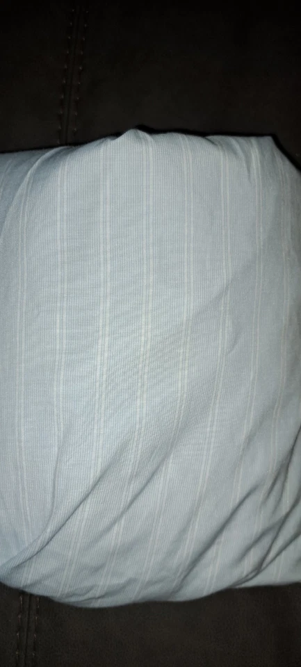 Tommy Hilfiger Twin Sheet Set Blue And White Flat & Fitted TH Bedding Great Cond - Image 3 of 4