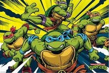 Poster Studio B - TMNT Ninja Turtles In Action Anime Cartoon 24x36" NEW R80115