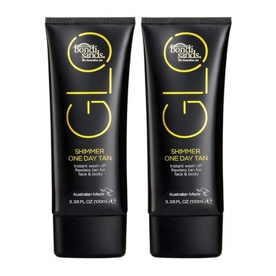 Bondi Sands Glo Shimmer One Day Tan Lotion 100ml Pack of 2 Instant Glow