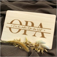 FrüHstüCksbrettchen Mit Laser Gravur 23,5X15Cm Buchenholz Geschenk 04 Opa