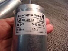 BÜHLER DC Motor 12-24V, 52mm Ø, 2 Kugellager, 2 Wellenausgänge, 925g, Daten s.u.