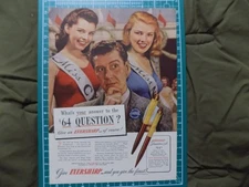 1946 PRINT AD EVERSHARP PENS $ 64.00 QUESTION
