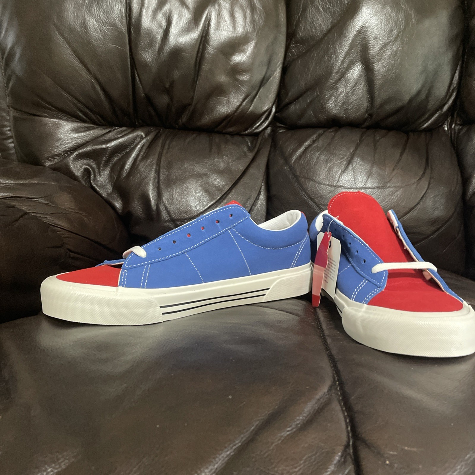 Vans Sid Dx Blue Red Suede Size 9.5 Deadstock image 6
