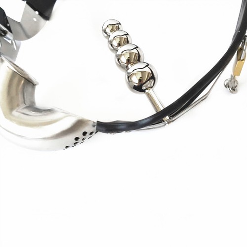 Stainless Steel Male Chastity Belt Lock Cage Device Plugs Adjustable Restraint - Picture 28 of 30