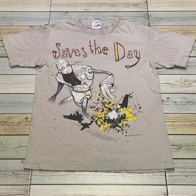Rare Vintage 2007 Saves The Day  Emo Band Tour T Shirt Get Up Kids Blink 182