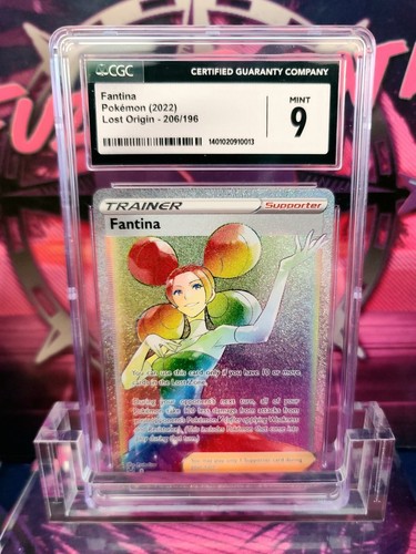 2022 Pokemon Verlorener Ursprung Fantina Secret Rare Full Art 206/196 CGC 9 MINT - Bild 1 von 2