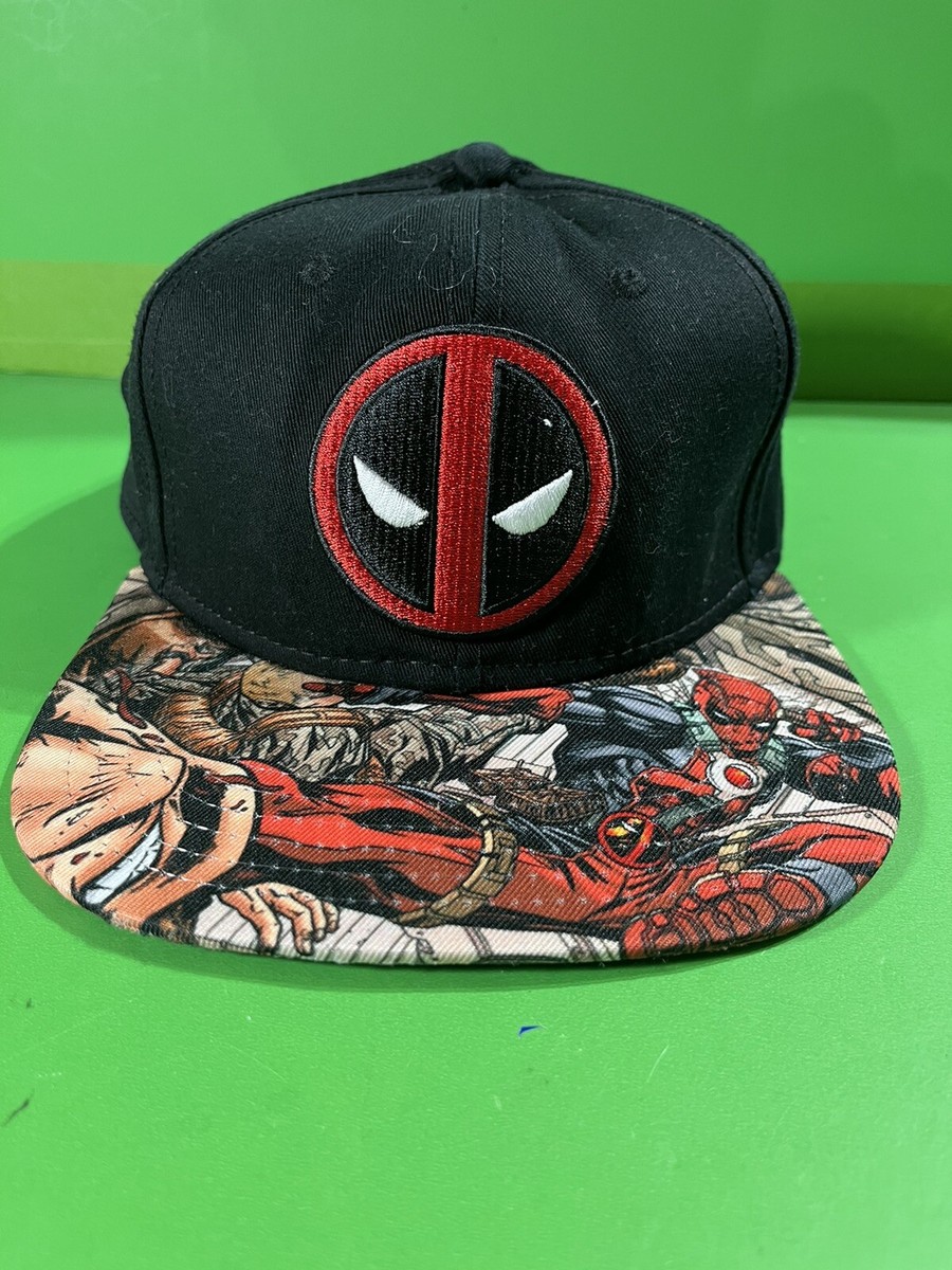 Bioworld Marvel Deadpool Adult Size Comic Bill Brim Snapback Hat