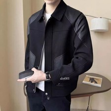 Jacket Mens Spring Large Size New Lapel Handsome Trendy Casual Thin Fashion Coat