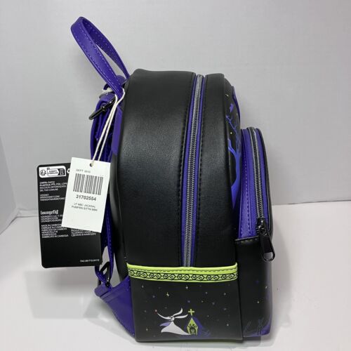 Loungefly The Nightmare Before Christmas Jack & Sally Pumpkins Mini Backpack Bag - Picture 4 of 4