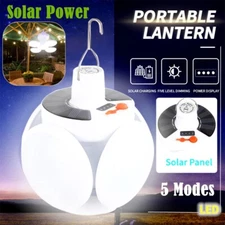 Rechargeable LED Outdoor Camping Tent Light USB & Solar Lantern Hiking Lamp