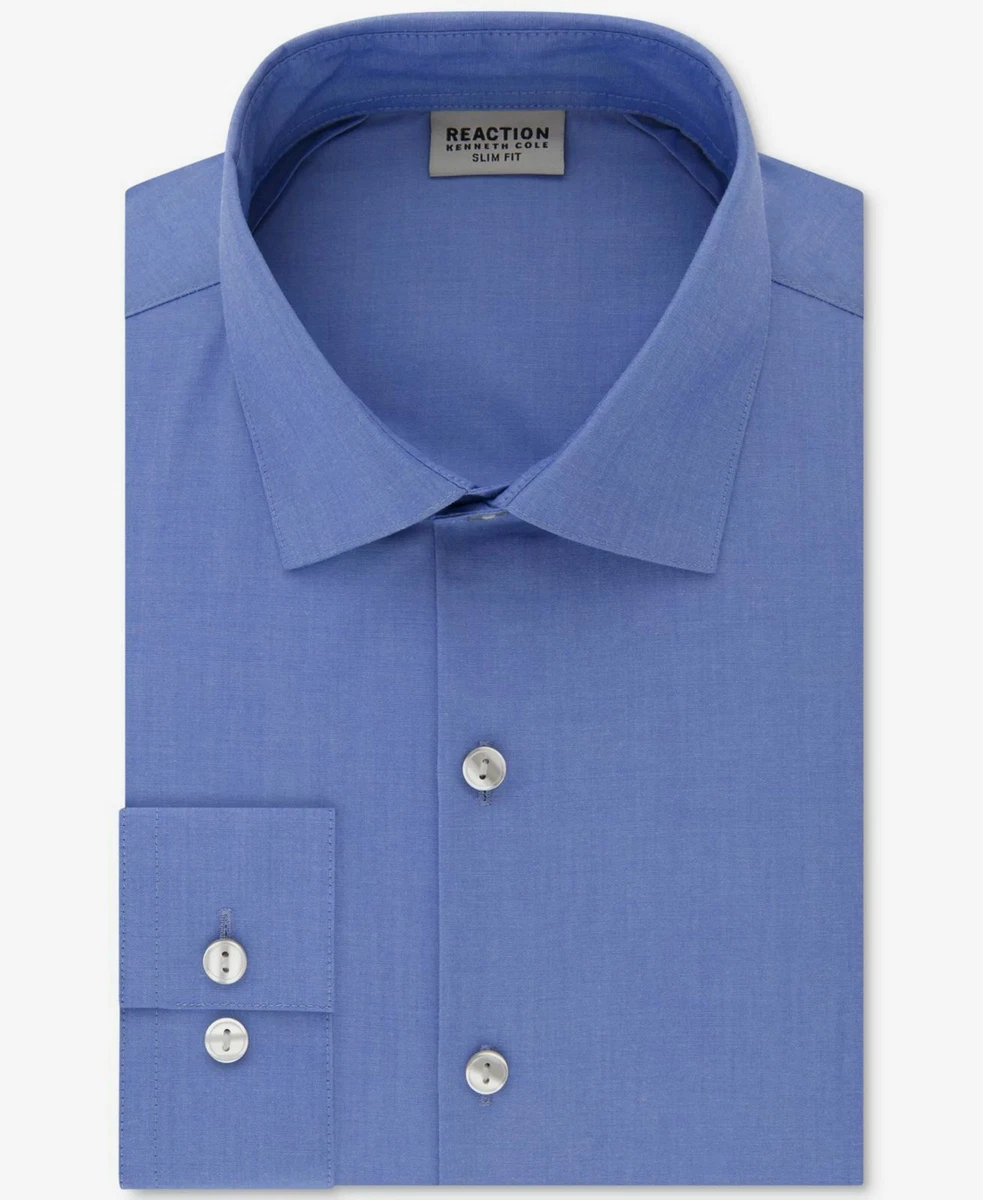 Kenneth Cole Cotton Blend Slim Solid Dress Shirts for Men for sale | eBay
