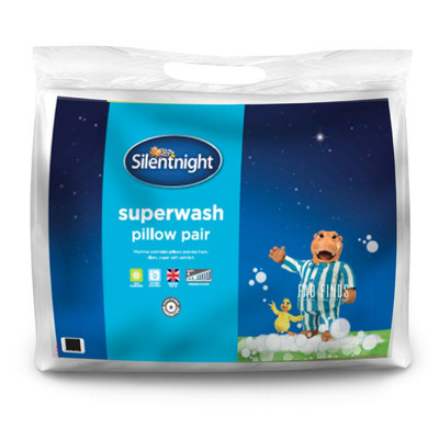 Silentnight Superwash Pillow Pair Machine Washable Pillows Made In
