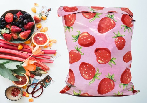 NEW 10x13 Strawberries, Watermelon, Pink PIneapple, Citrus Poly Shipping Mailers - Picture 53 of 87