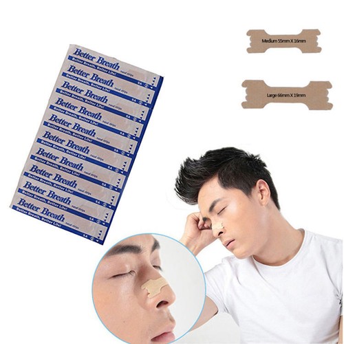 NASAL STRIPS Breathe Nose Better Reduce Snoring Now Apnea Adhesive Right Sleep - Picture 3 of 12