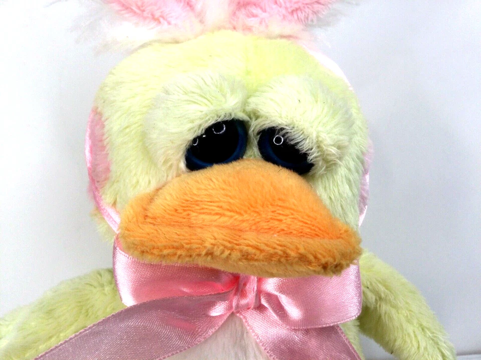Conejito de Pascua Pato Amarillo Waddlehopper Ganz Rosa Blanco Orejas de Conejo HE9634 Raro Difícil de Encontrar Foto 4 de 4