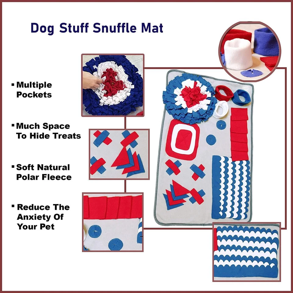 Interactive Non-Slip Snuffle Mat Slow Feeder Puzzle for Curious Cats Dogs Pets - Image 3 of 4