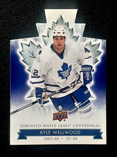 KYLE WELLWOOD 2017-18 UD TORONTO MAPLE LEAFS CENTENNIAL BLUE DIE CUT #85   70356