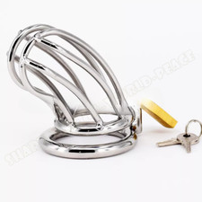 Ventilate Male Chastity Device Stainless Steel Men Metal Chastity Cage Lock Ring