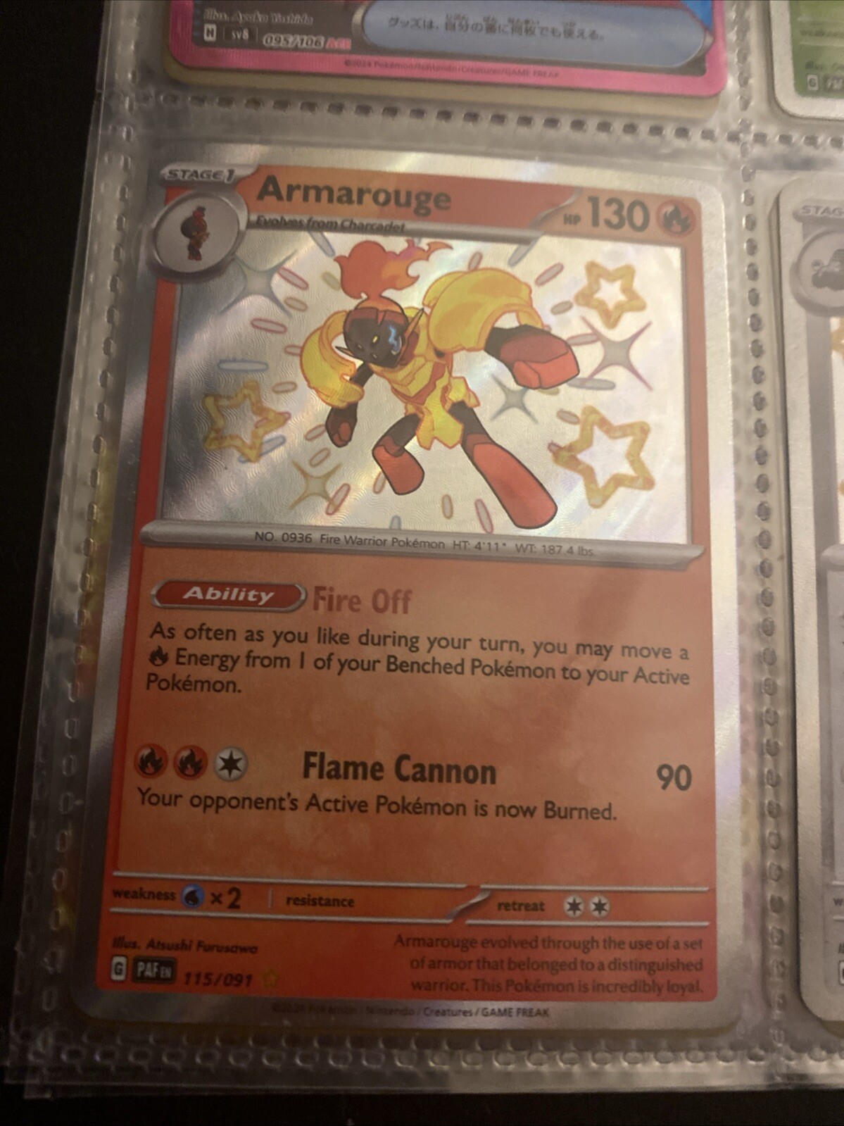 Armarouge 115/091 Sv: Paldean Fates Holo