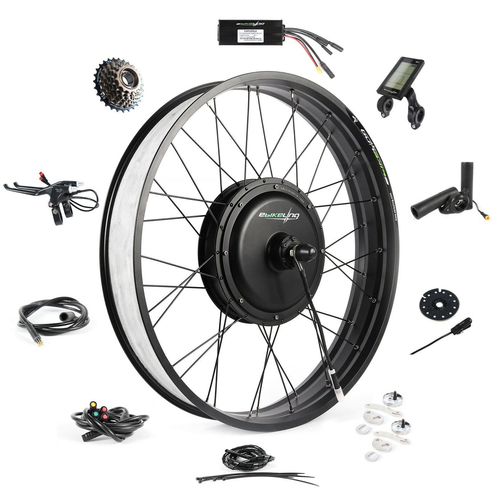 Ebikeling 48v 1200w Fat Tire Direct Drive Ebike Conversion Kit