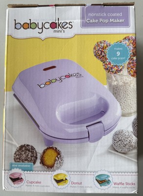 Babycakes Mini s Nonstick Coated Cake Pop Maker Purple Makes 9 Cake Pops CPM-20