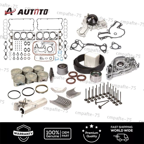 6G74 Engine Full Rebuild Kit &Valves For 01-02 Mitsubishi Montero 3.5L SOHC 24V